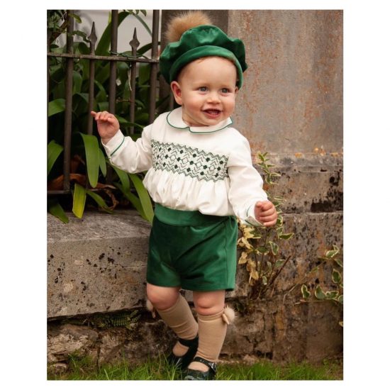 Sonata Boys Green Smocked IN23-34