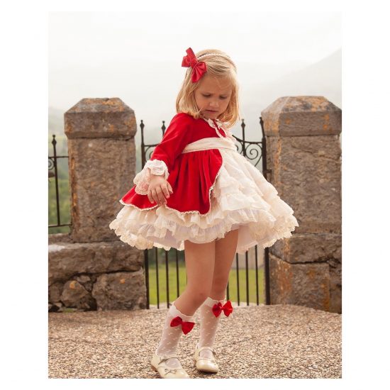 Sonata Red Velvet Dress IN23-45