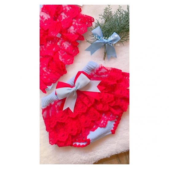 Ela Blue & Red Knitted Set - Image 3