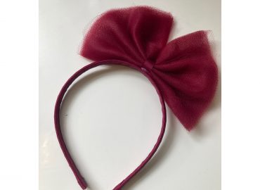 Burgundy Big Bow Hair Band