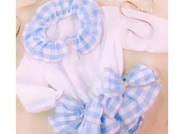 Ela Blue Gingham Jam Pants Set