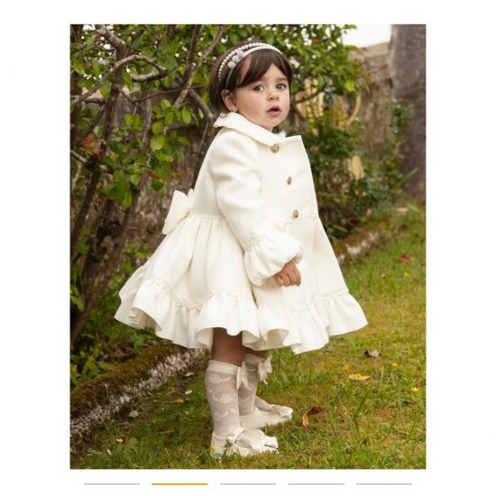 Sonata Cream Winter Coat IN23-20 - Image 2