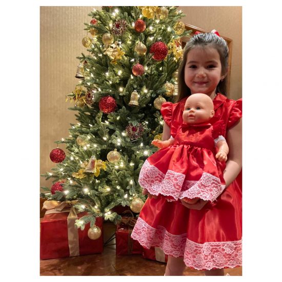 RB Red Satin Christmas Dress - Image 3