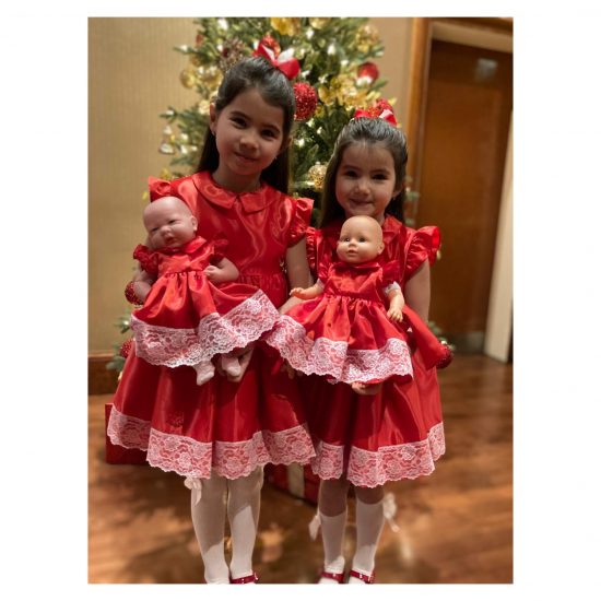 RB Red Satin Christmas Dress - Image 4