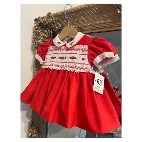 RB Red Smocked Dress - Image 2