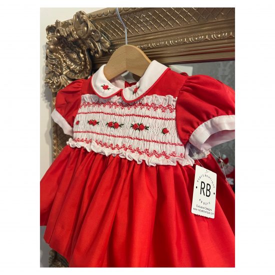RB Red Smocked Dress