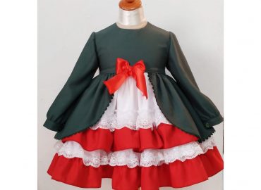 RB Green Ruffle Puffball Dress