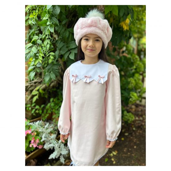 RB Pink Bib & Bow A-Line Dress - Image 2