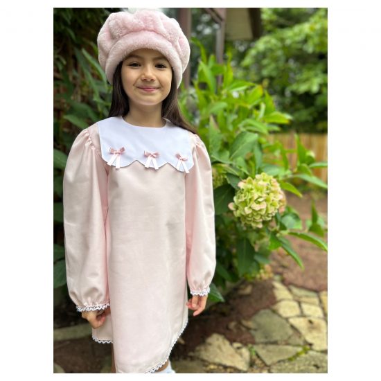 RB Pink Bib & Bow A-Line Dress