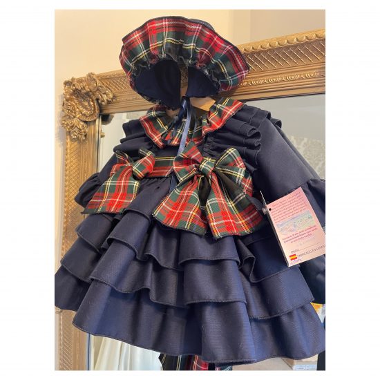 RB Navy & Tartan Ruffle Dress - Image 2