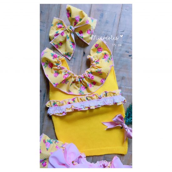 Ela Summer Yellow Jam Pants Set - Image 4