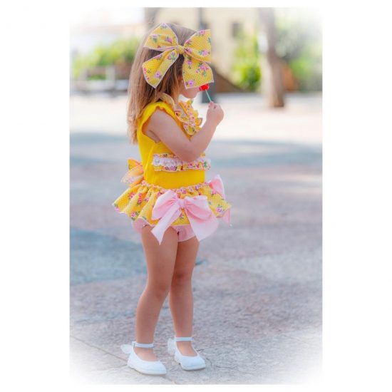Ela Summer Yellow Jam Pants Set