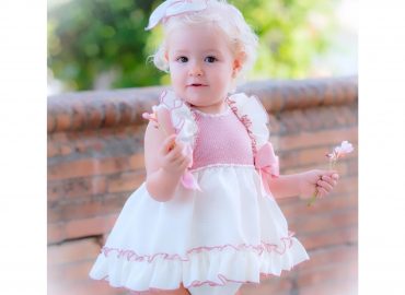 Ela Cream & Dusty Pink Dress