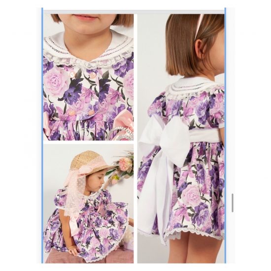 Sonata Purple Floral Dress VE24-25 - Image 2