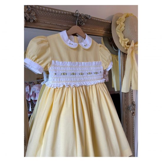 RB Lemon Easter Smocked Dress - Image 4