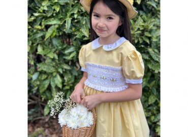 RB Lemon Easter Smocked Dress