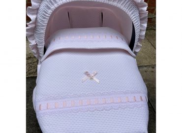 Pink Car Seat Covers, Hood & Bows