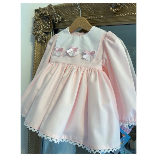 RB Pink Bib & Bow Dress - Image 6