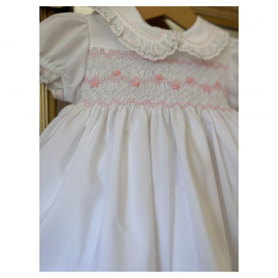RB White Hand Smocked Dress - Image 2