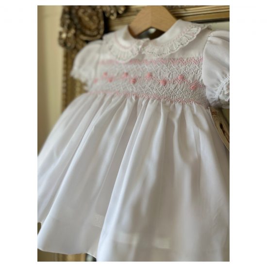 RB White Hand Smocked Dress - Image 3