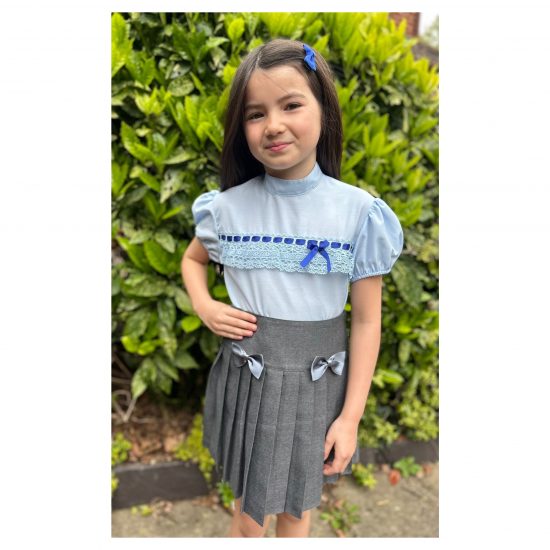 RB Pleats & Bow School Skirt - Image 4