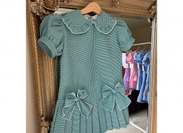 RB Summer School Pleats Bow Dress