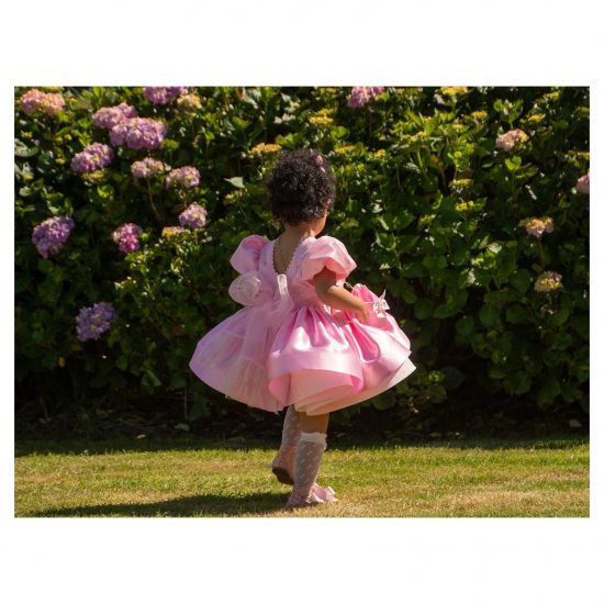 Sonata Summer Pink Satin Dress - Image 3