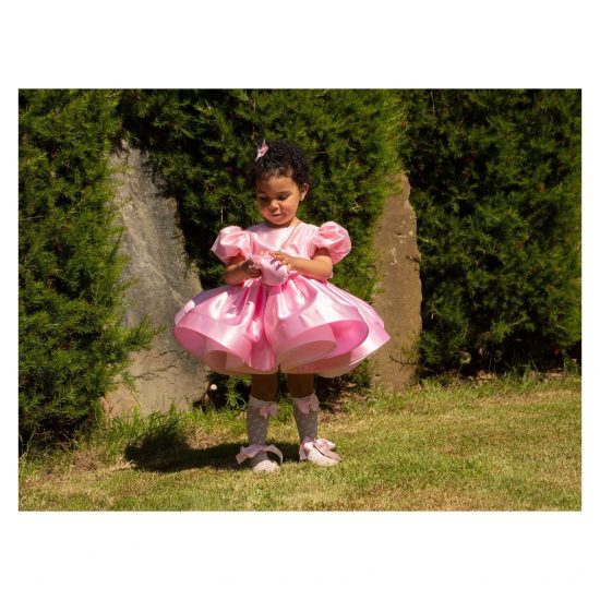 Sonata Summer Pink Satin Dress - Image 2