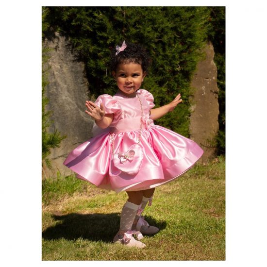 Sonata Summer Pink Satin Dress
