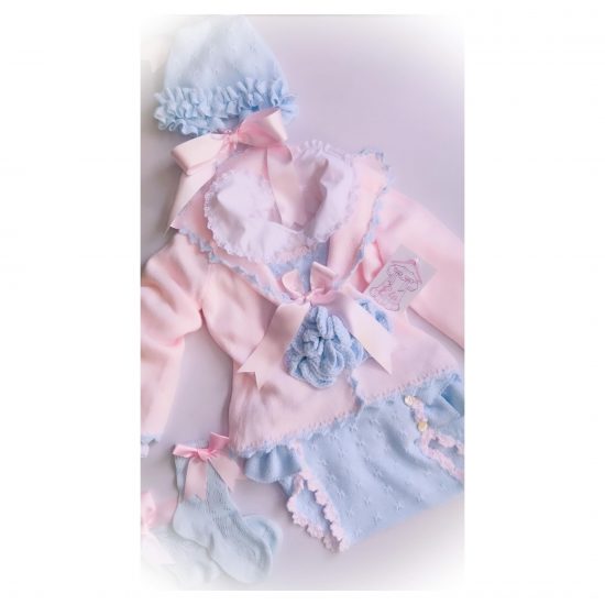 Ela Pink & Blue Romper Set