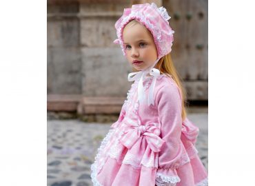 Ela Pink Dotty & Checked Dress