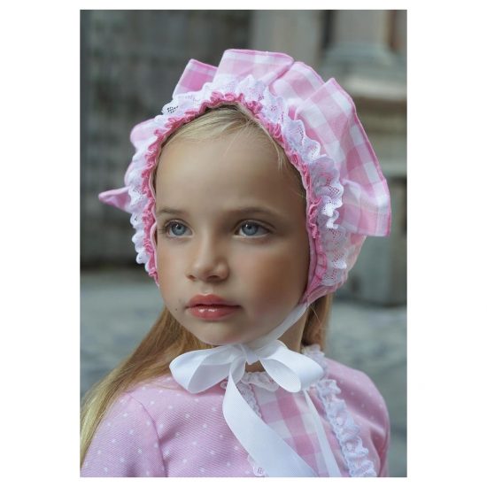 Ela Pink Dotty & Checked Dress - Image 2
