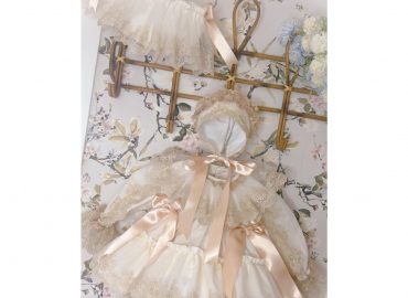 Luxury Ela Cream & Lace Dress Set