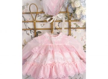 Luxury Ela Pink & Lace Dress Set
