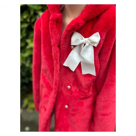 RB Red Fur Hood Winter Coat - Image 3