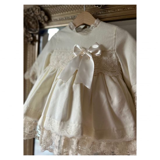 RB Christmas Cream Velvet Dress - Image 3