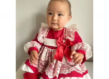 RB Christmas Red & Lace Dress