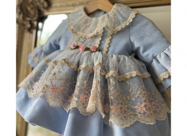 Sonata Blue Velvet & Lace 107 Dress