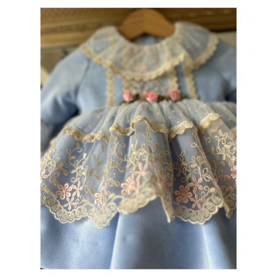 Sonata Blue Velvet & Lace 107 Dress - Image 2