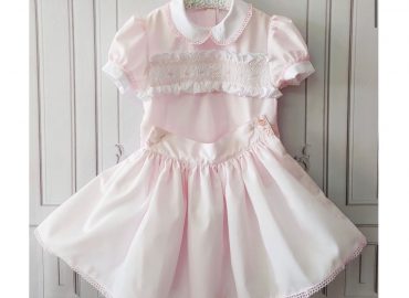 New RB Pink Smocked Skirt Set GEVE25-7