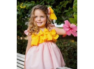 Summer Ela Yellow Bow Dress