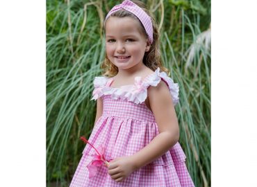 Summer Ela Pink Gingham Dress