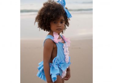 Summer Ela Blue Ruffle Romper