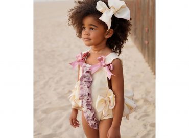 Summer Ela Cream Ruffle Romper