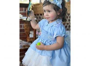 Sonata Blue Heart Smocked Dress VE25-13