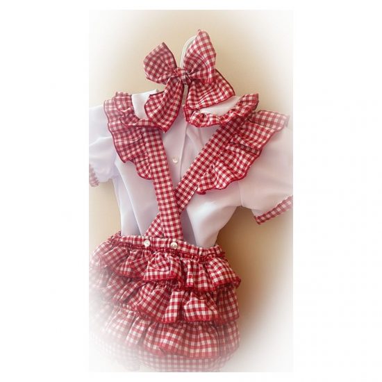 Ela Gingham School Romper Set - Image 3