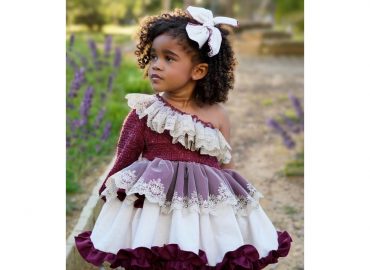 Winter Ela Burgundy & Lace Dress
